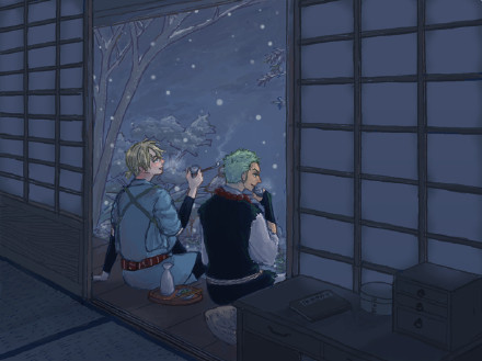 索隆和山治的情侣时刻,索隆和山治日常干架