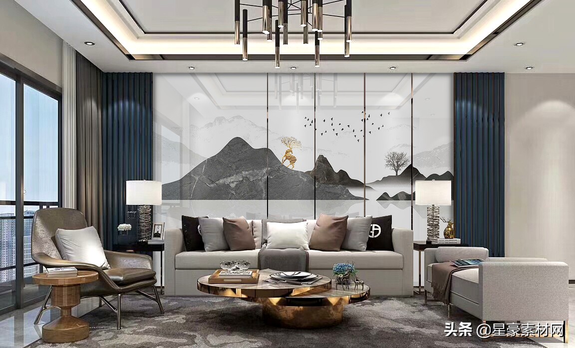 背景墙的颜值顶端，没见过就亏了，2020热门家装统计「星豪素材」
