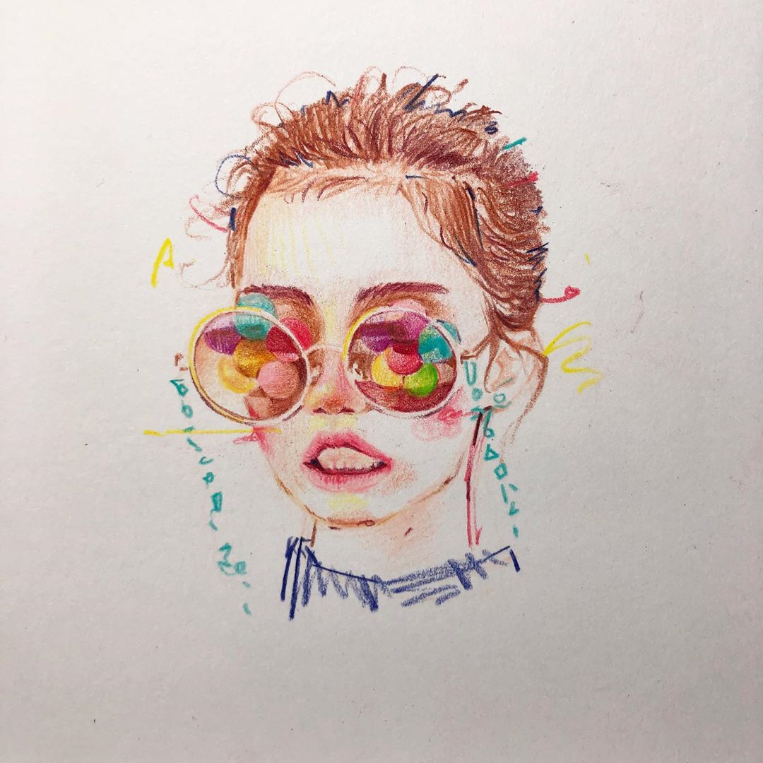 非常适合初学者的画小插画彩铅,彩铅插画手绘中国古风人物四年级