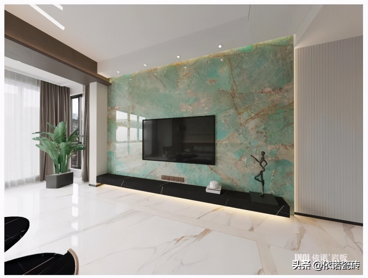 岩板背景墙用哪款岩板好看,德利丰岩板和依诺岩板哪个好