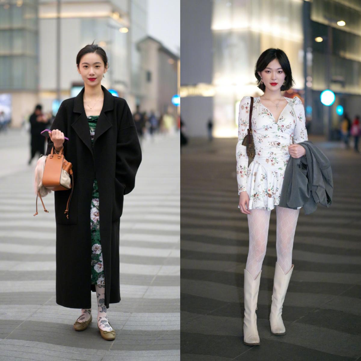 最近时尚圈刮起了一股“露袜”风：矮鞋+高袜，又美又飒很时髦