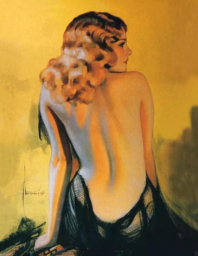 色粉画人物欧美姑娘经典,美国画家笔下美女