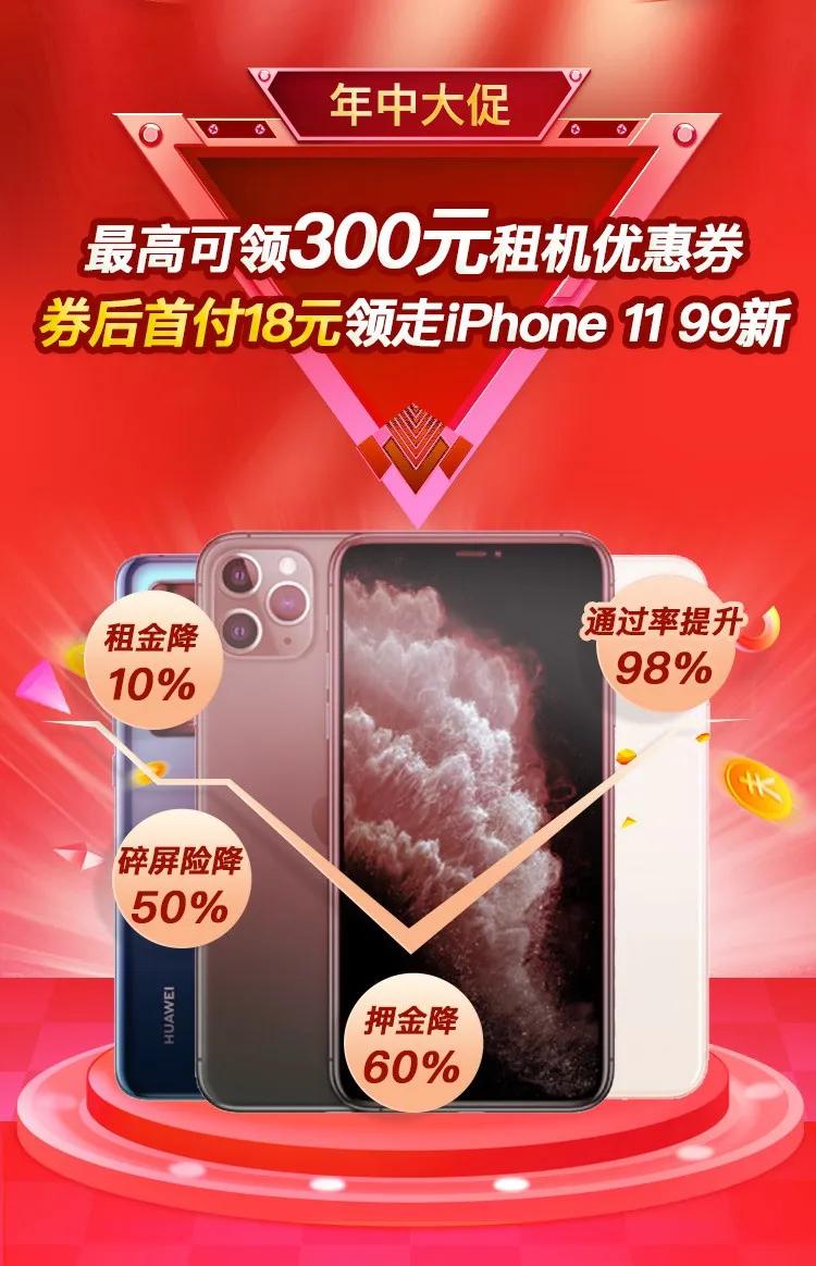 爱租机福利爆底,全场租金降10%、押金降60%、保险降50%