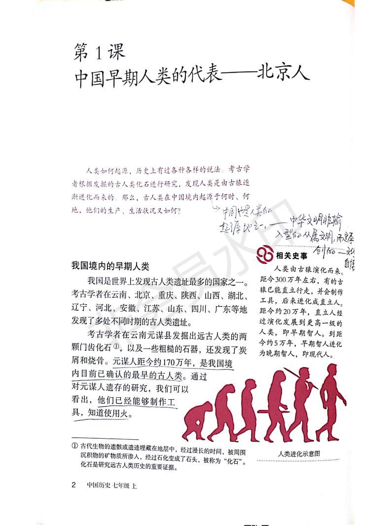 部编版七年级历史上册电子课本！内容详细超高清，可直接手机查看
