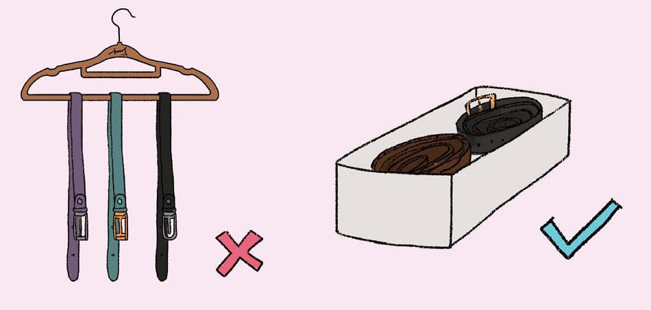 围巾丝巾收纳方法,丝巾腰带的收纳方法