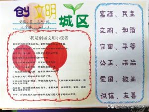 创建文明城市做文明少年手抄报词,创建文明城市做文明小学生手抄报
