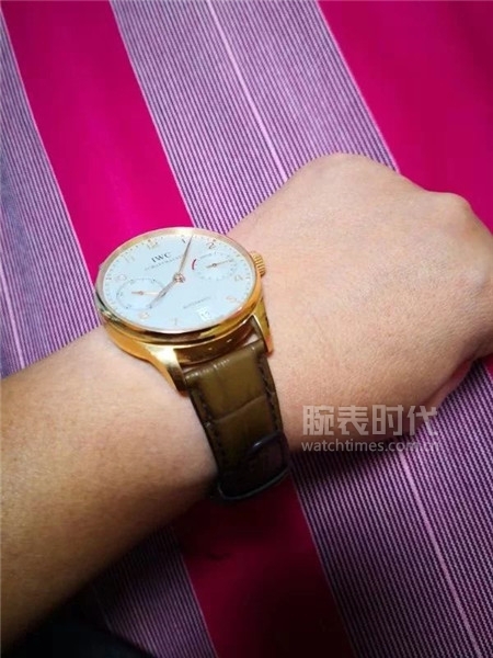 金色表盘万国葡七,万国金表柏涛菲诺玫瑰金表价格