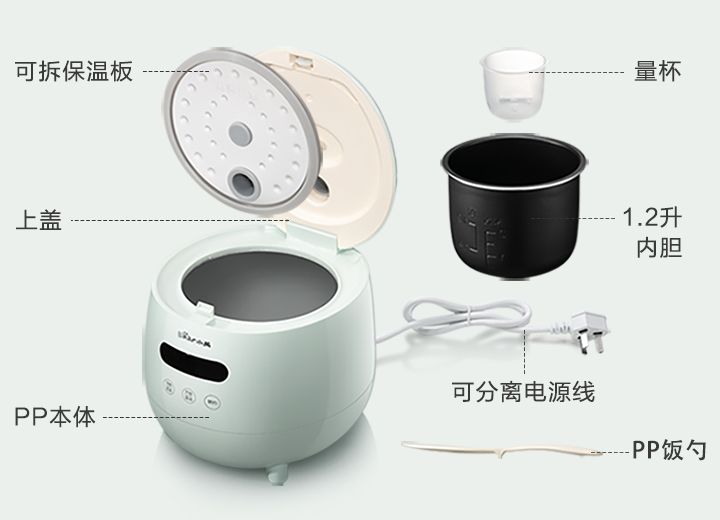 迷你电饭煲贵的和便宜有什么区别,普通电饭煲与多功能电饭煲的区别