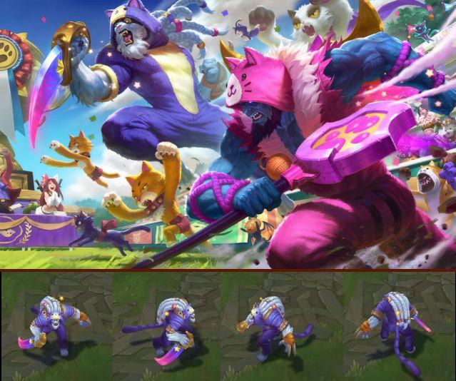 LOL：4款愚人节皮肤曝光，UZI专属菲兹，库奇柯基号，吸猫男掘墓