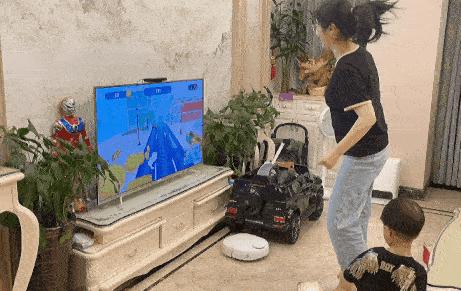 不用主机电视玩游戏,不用电视的体感游戏