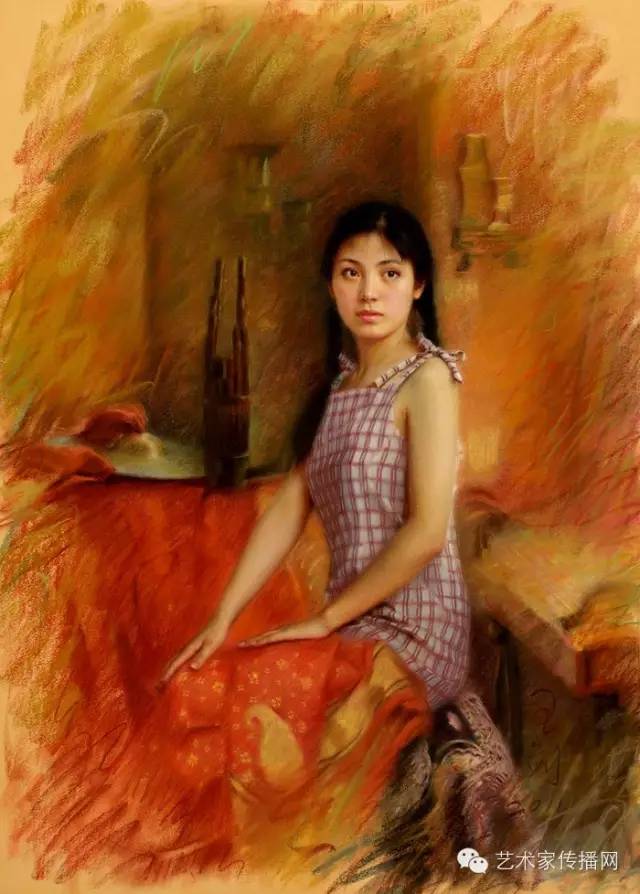 王剑的绘画作品欣赏,画家王剑粉笔画作品欣赏