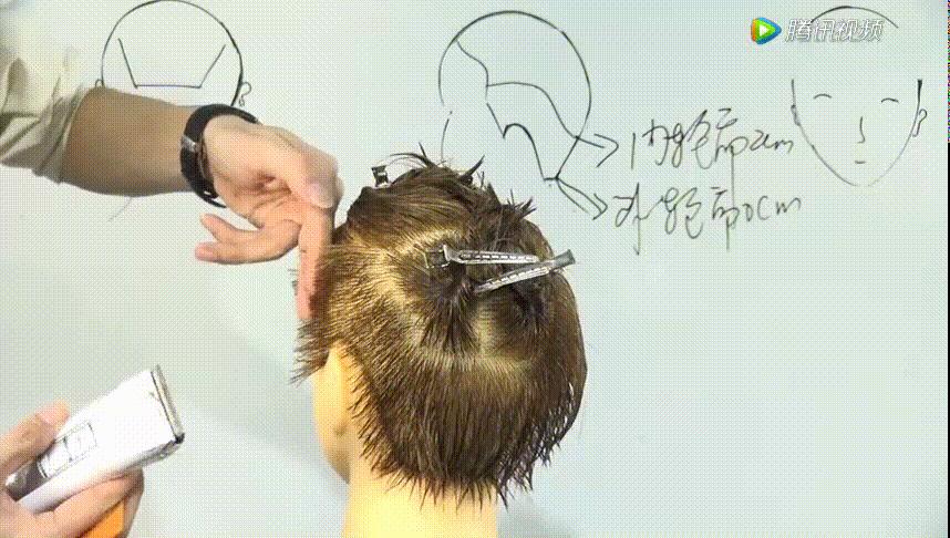 男潮流发型剪发视频教程,男士锡纸烫飞机头吹风教程