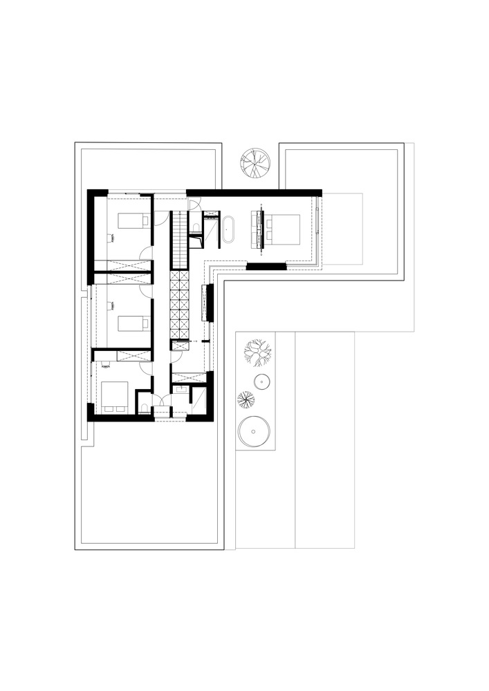 自盖一层落地窗房子设计图,住宅设计一厅两房图