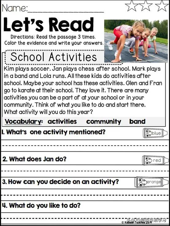 英语教材reading部分,英语阅读学校生活