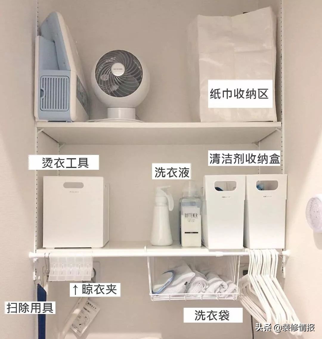 日本洗衣间收纳方法,日本全职主妇收纳技巧