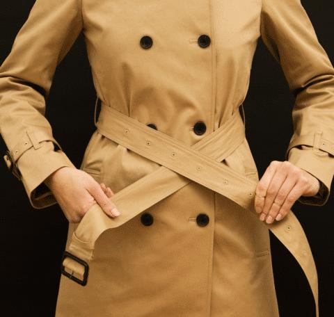 风衣腰带前面怎么绑最好看,怎么绑风衣后腰带