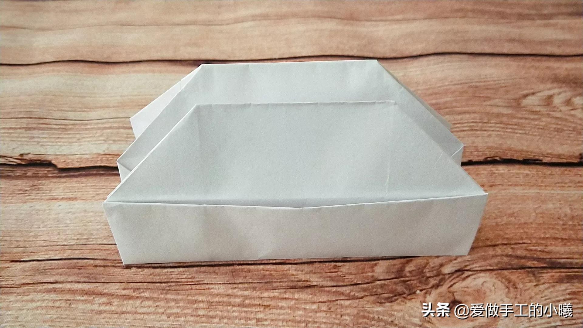 多层纸收纳盒折法,纸收纳盒折法小格子