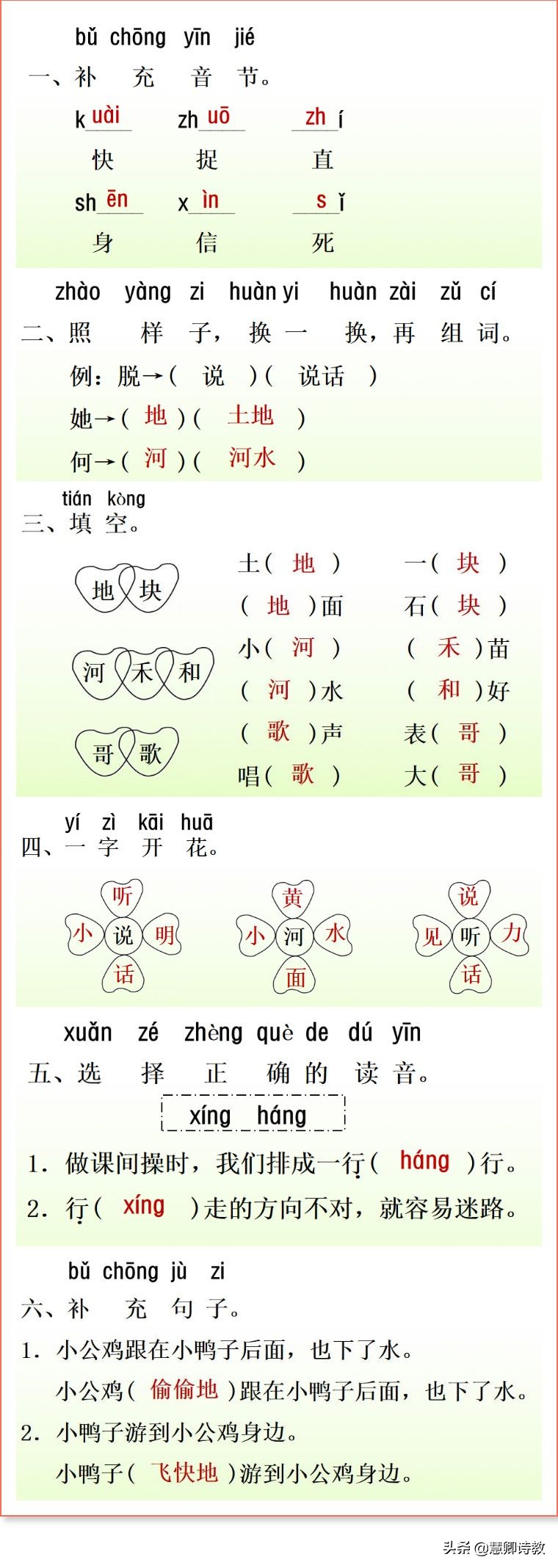 语文小公鸡和小鸭子讲解,语文微课堂小学