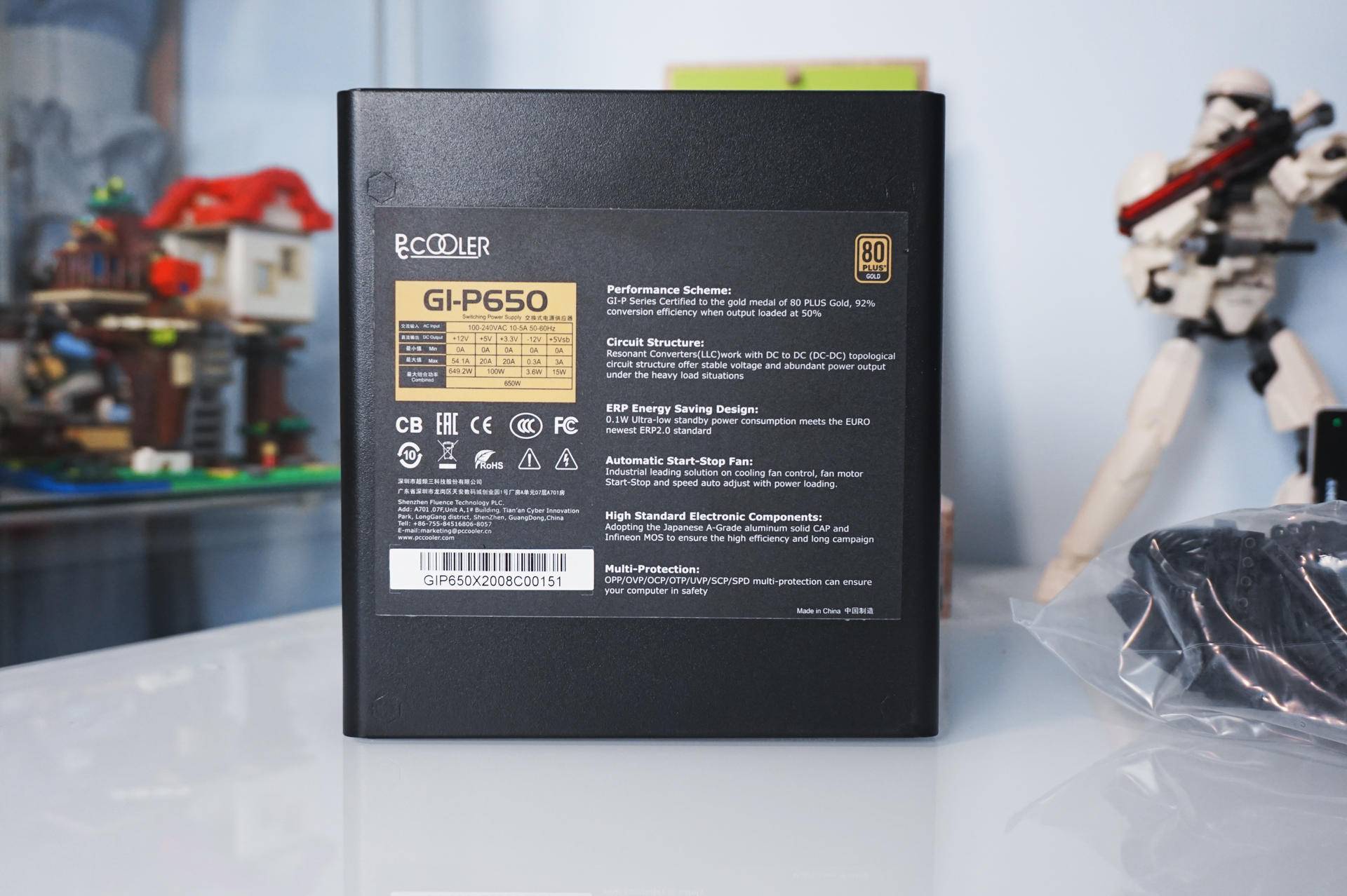 金牌全模组电源超频,超频三七防芯额定550w