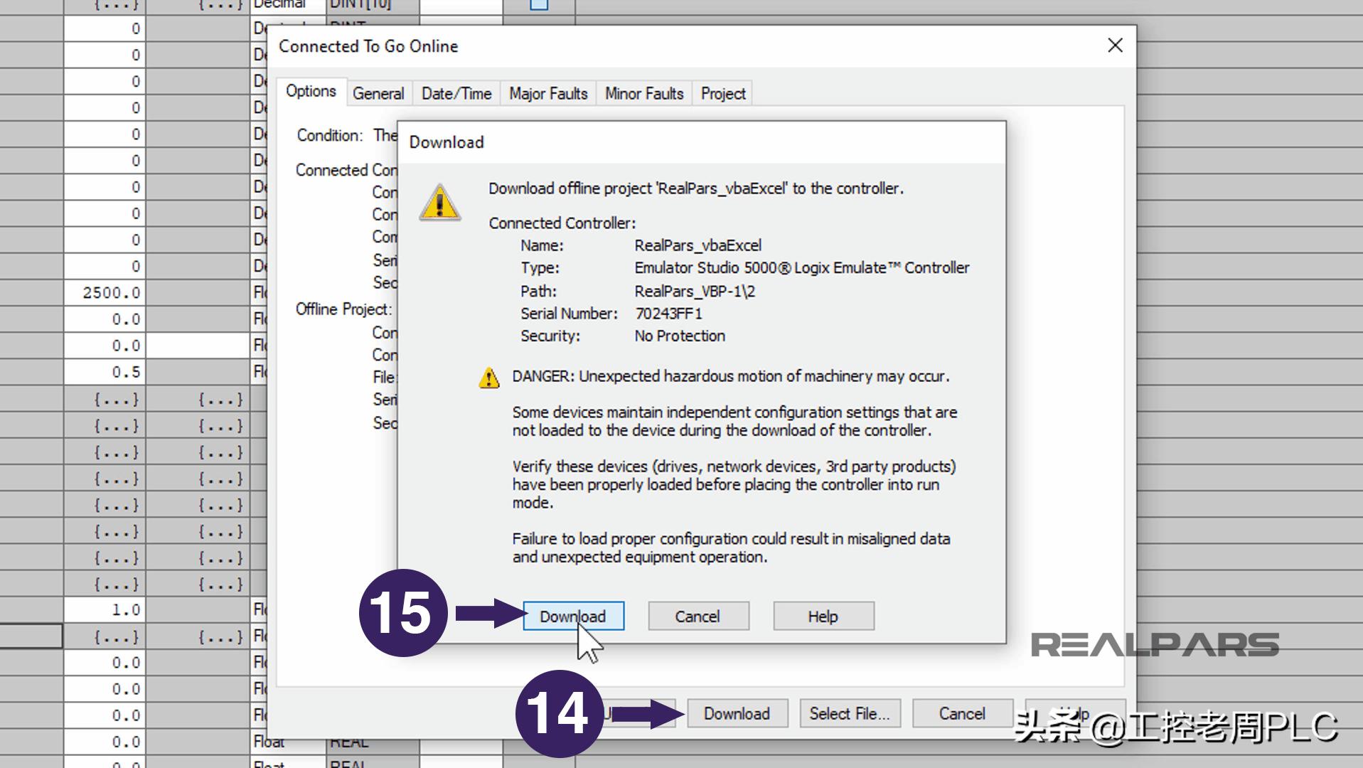 plc中的数据传到excel实时显示,如何把plc程序读出来