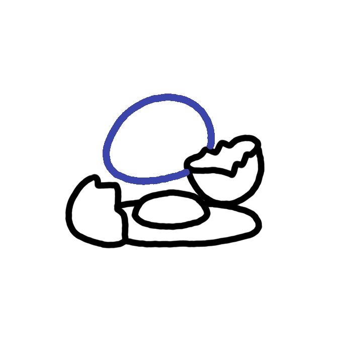 鸡蛋孵出小鸡过程简笔画,简笔画入门教程鸡蛋