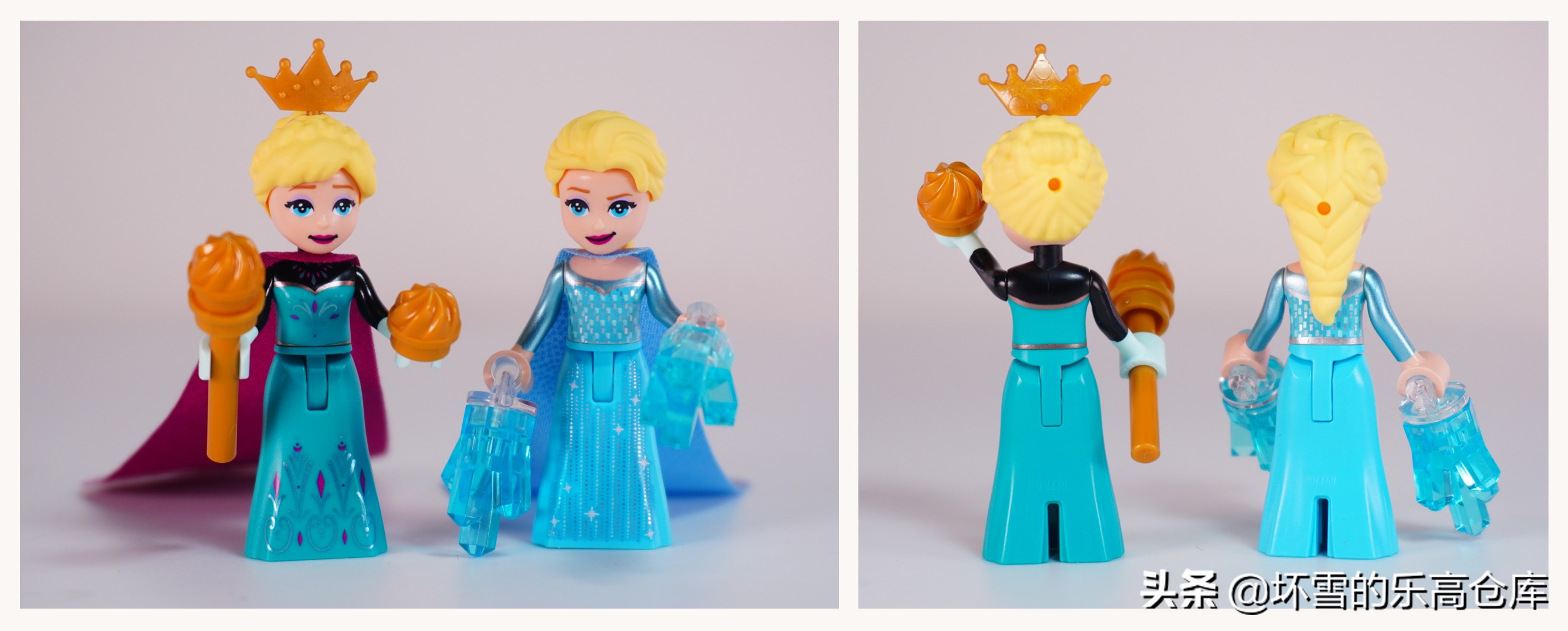 乐高迪士尼粉色城堡开箱,少女心乐高公主城堡