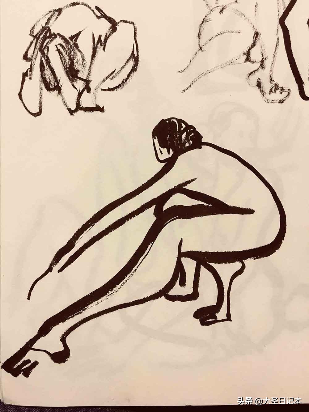 漫画现场临摹,人物写生漫画速写