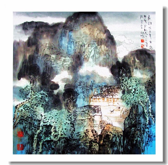 李向鸿山水画精品欣赏,李雁飞写意山水画