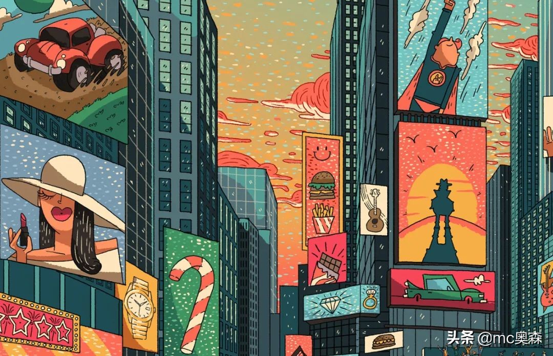 简单又能让人眼前一亮的插画配色,一组很有视觉震撼力的插画作品