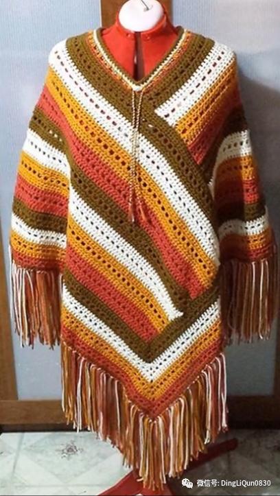 高档蕾丝钩花斗篷披肩防晒衣,针织披肩花样图片大全