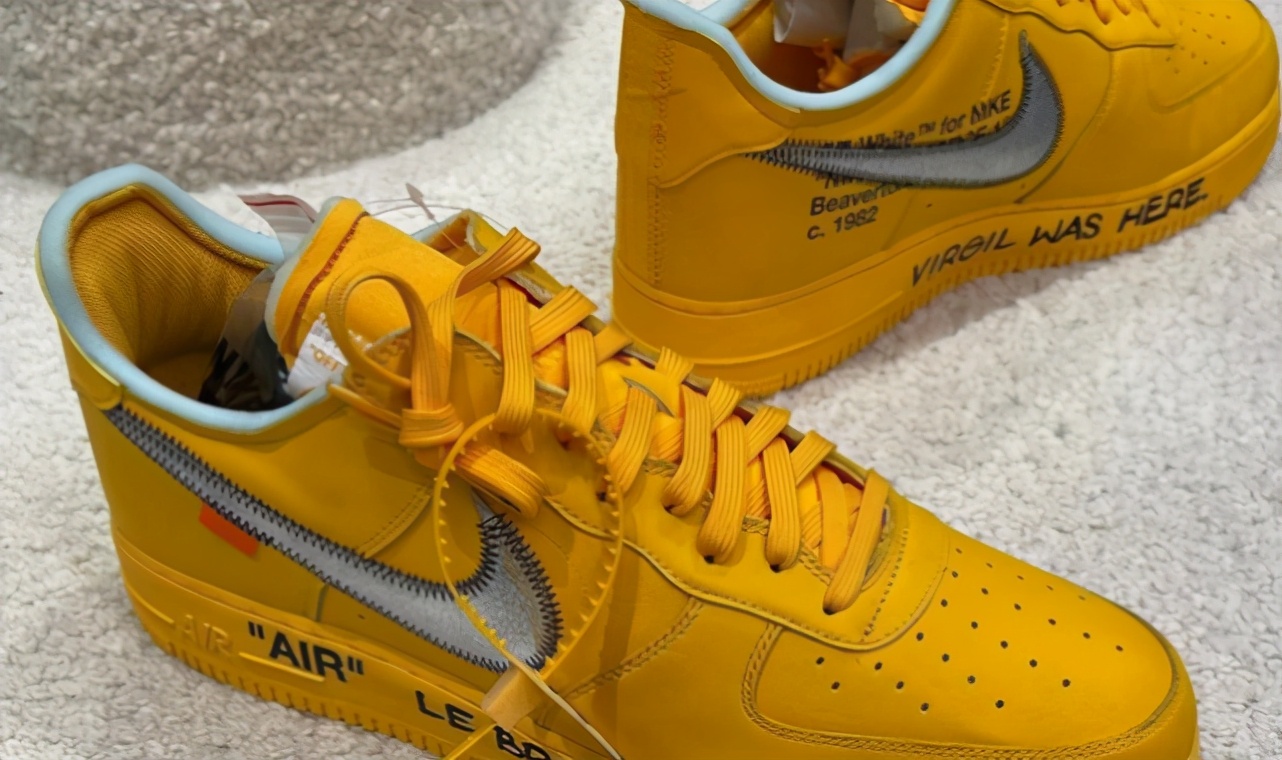 搞黄色！Off-White x 耐克AF1联名真要发售了！实物又泄露