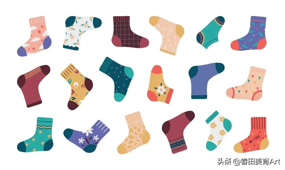 创意美术5-6岁课程袜子,少儿创意美术袜子