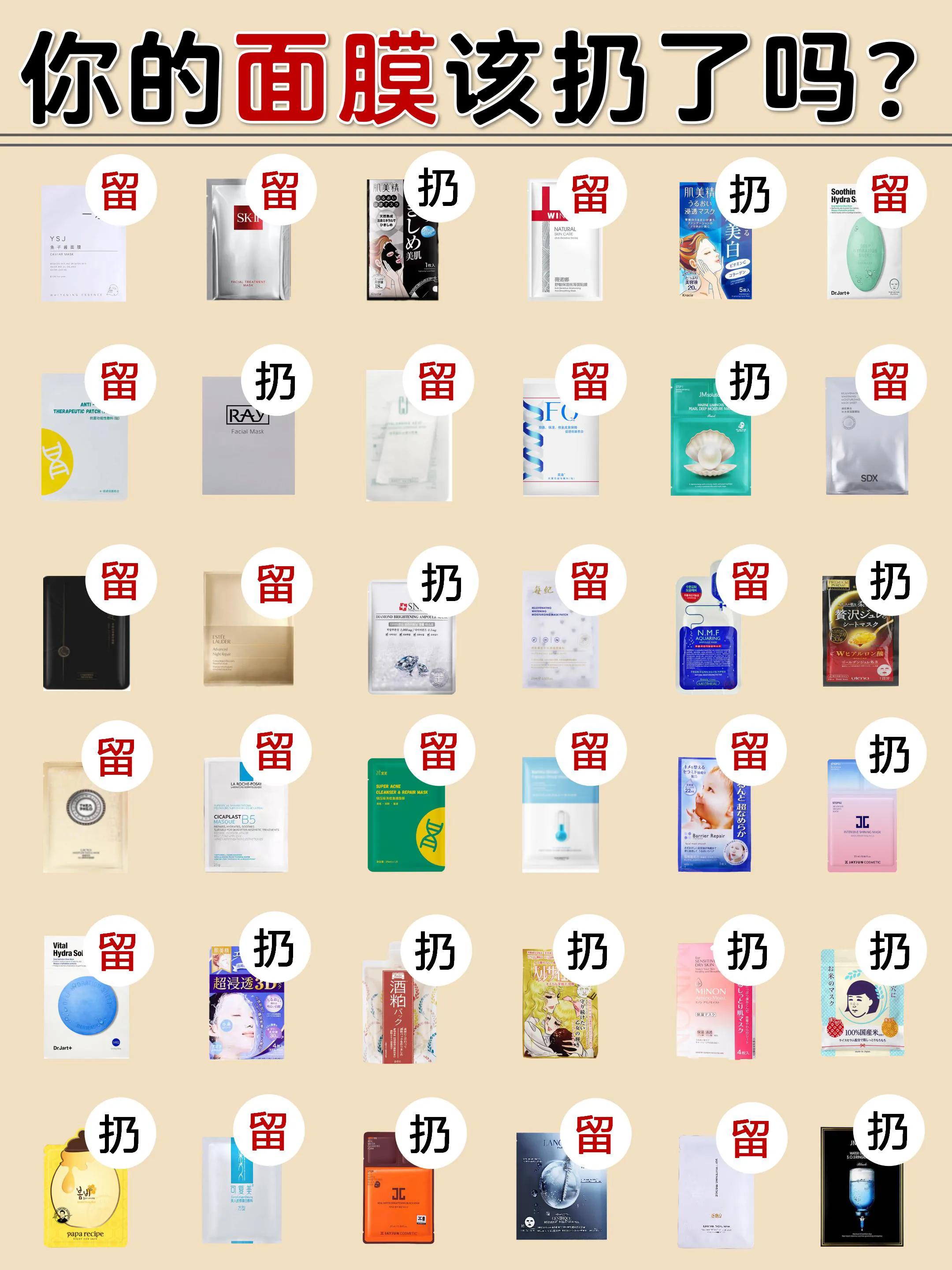 没用的面膜都扔了吧,不好用的大牌面膜