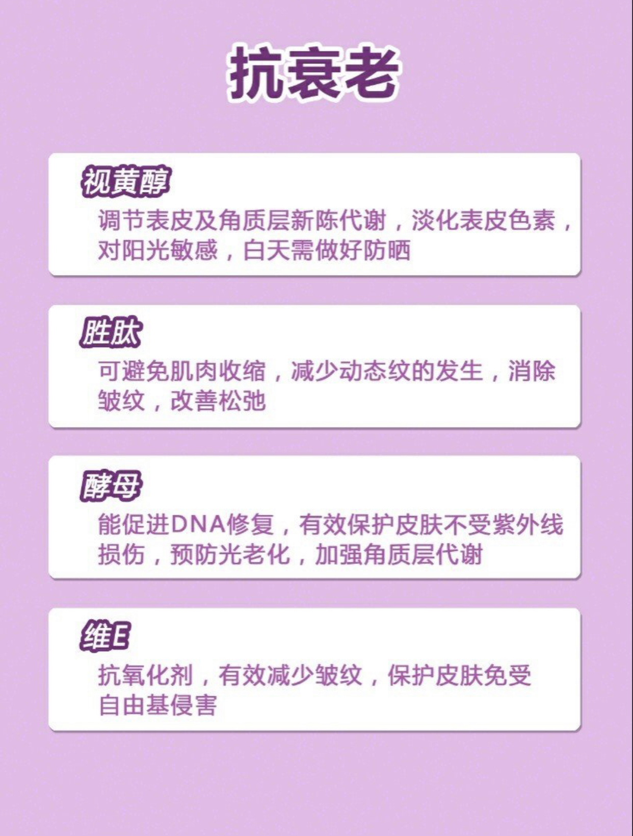 20岁护肤品小知识,100个你必须知道的护肤成分