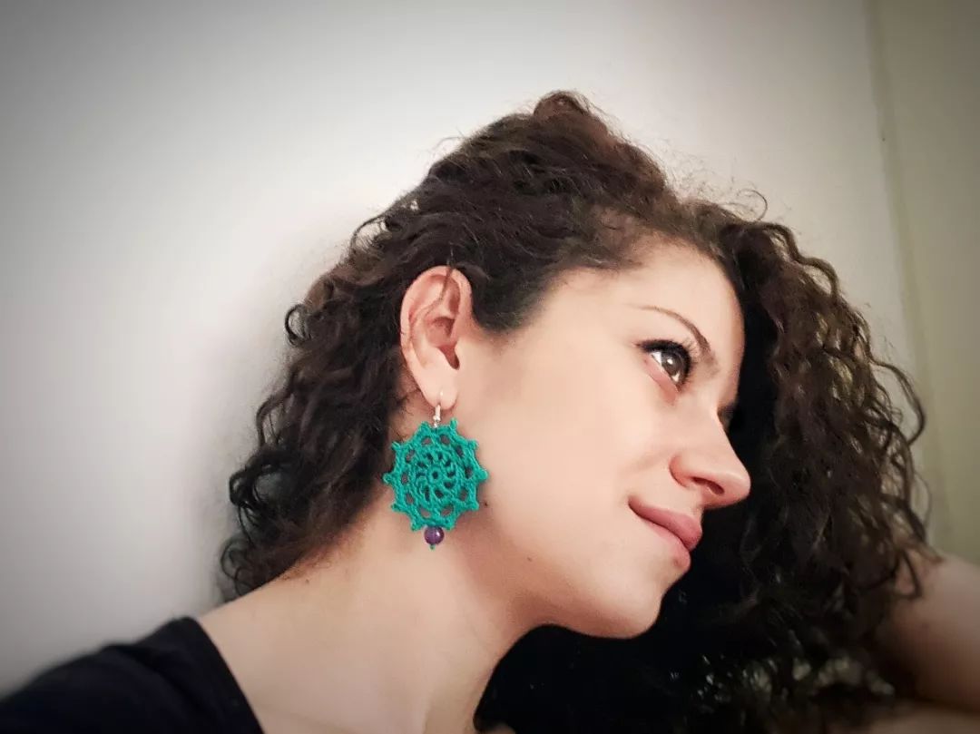 钩针耳环教程图解,钩针编织耳环图解