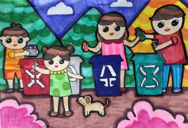 小学垃圾分类公益,阳光小学开展垃圾分类