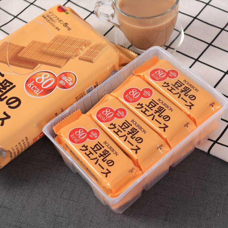 bourbon豆乳威化饼,日本风味豆乳威化饼干