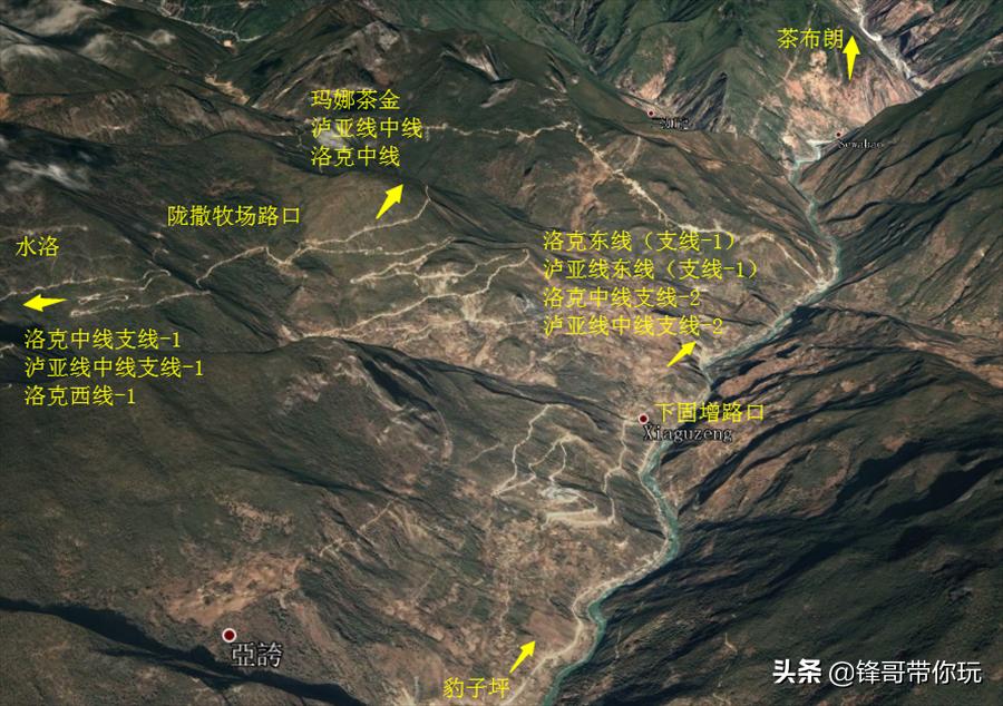 泸沽湖至亚丁自驾游线路图,泸沽湖亚丁徒步穿越