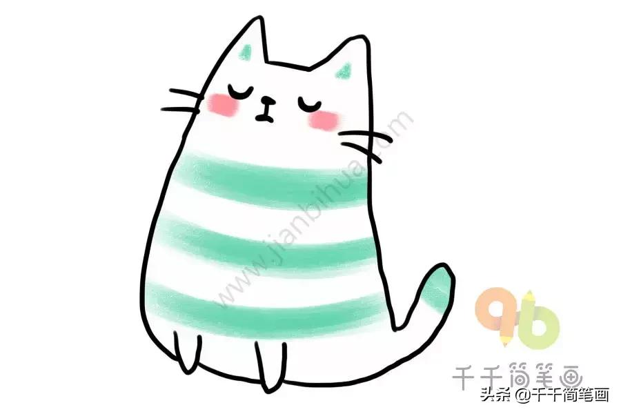 画画教程简单可爱卡通小猫的爪子,可爱小猫画法简单又好看