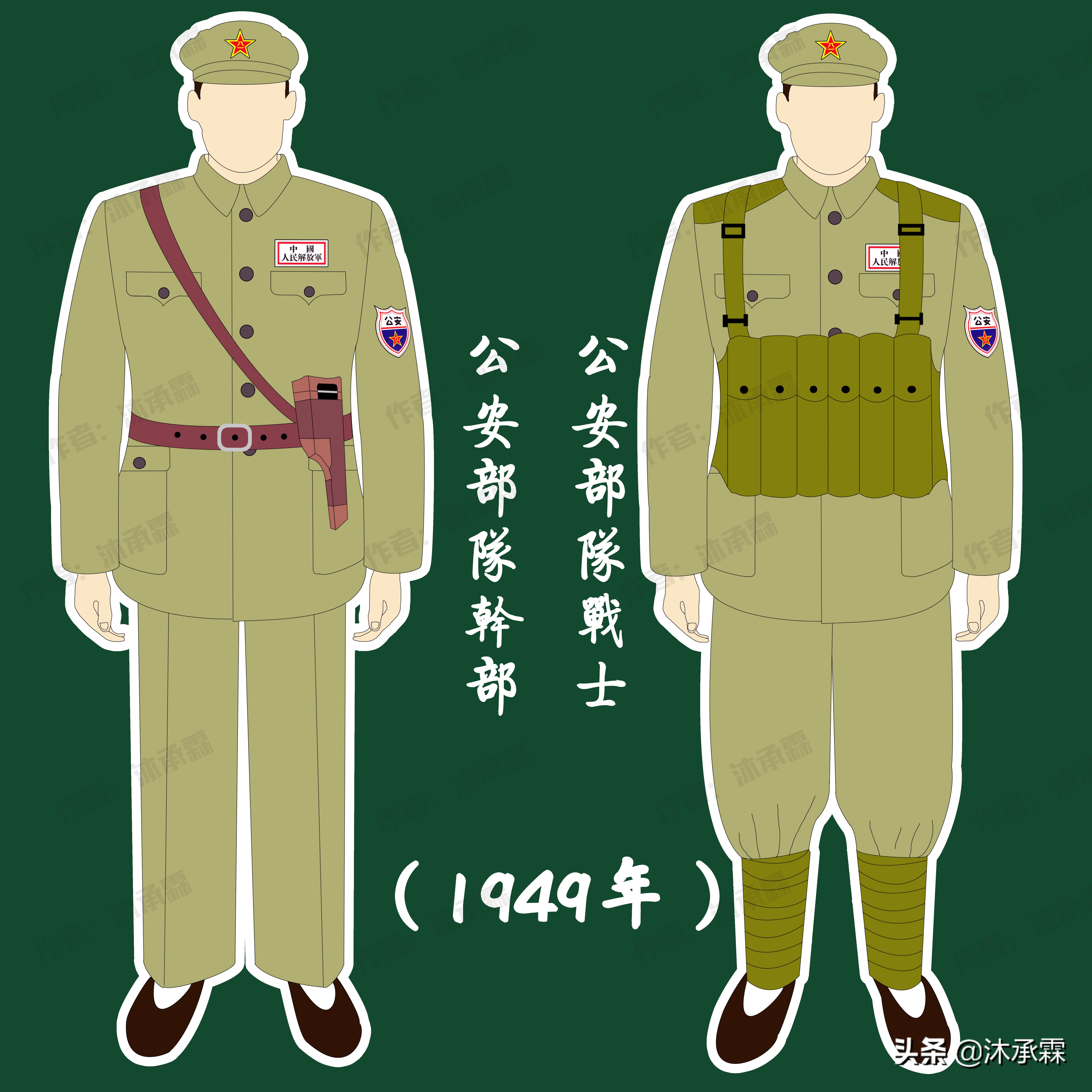 我国警察服装变迁图,中国人民武装警察部队军服变迁史