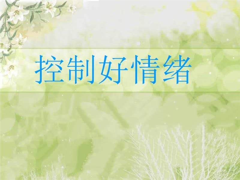 学会控制情绪是最好的人生教养,稳定的情绪才是一个人最好的教养