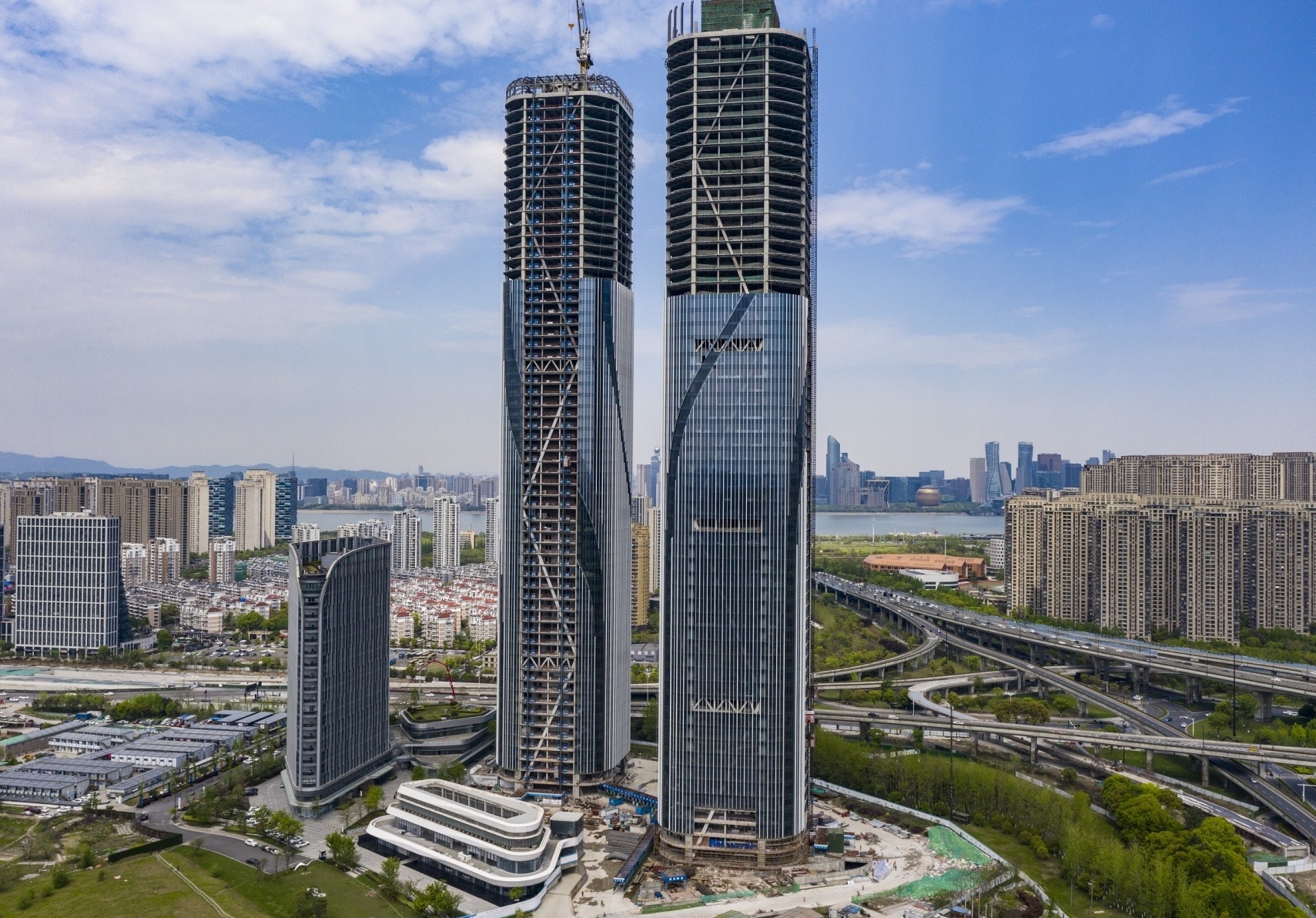 杭州地标性高楼,杭州双子塔高楼图