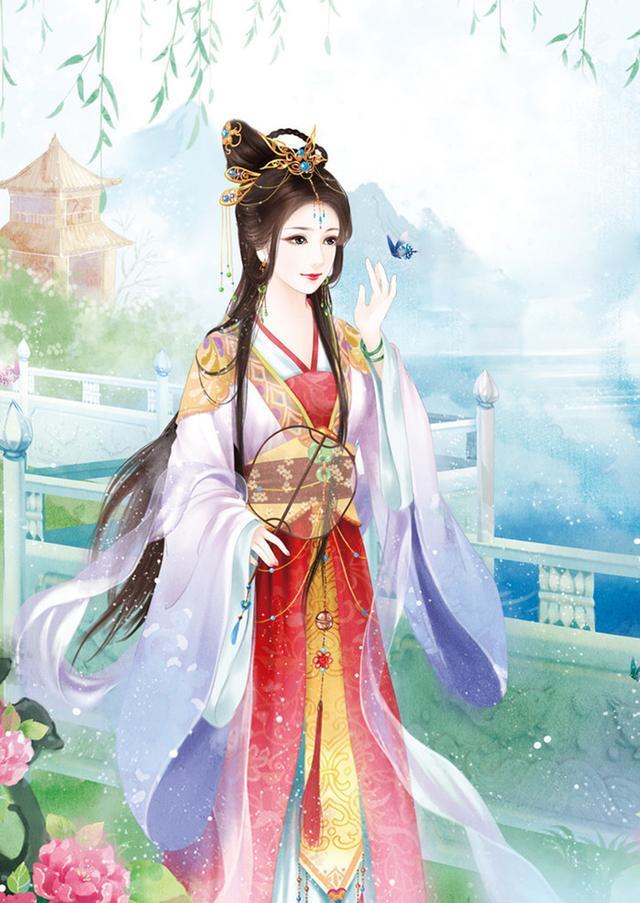 手绘古装美人华丽惊艳,唯美古装美女手绘