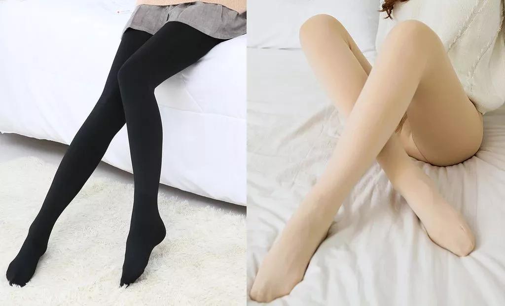 降温了！日本女星穿上了“光腿神器”，加绒保暖还时尚