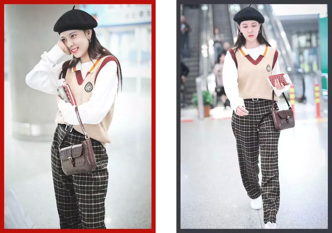 周冬雨刘雯同款毛衣,大表姐刘雯同款绿色开衫毛衣