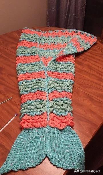 美人鱼睡袋钩编,钩织睡袋