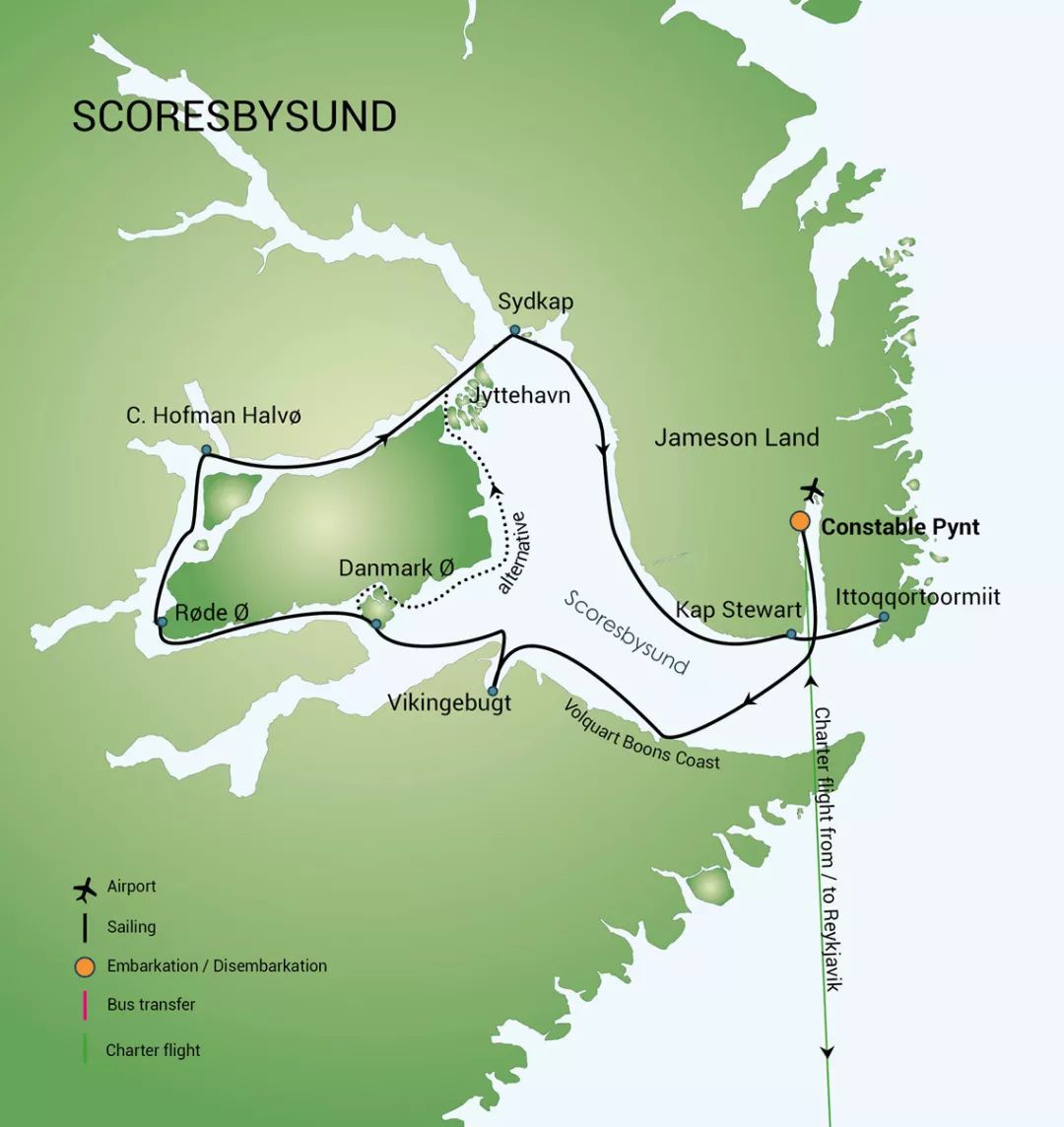 格陵兰的东海岸居然那么绚丽多彩，难怪特朗普想要买下来