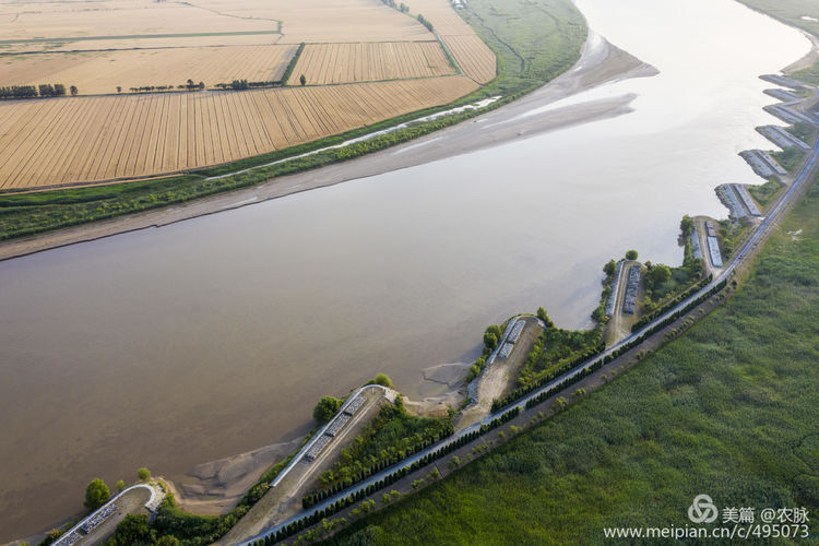 豫西老家放飞机,空中看黄河美景