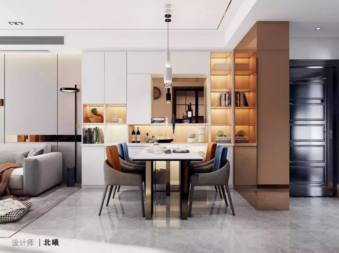 装修108平衣帽间2室一厅,126平主卧带衣帽间和卫生间效果图