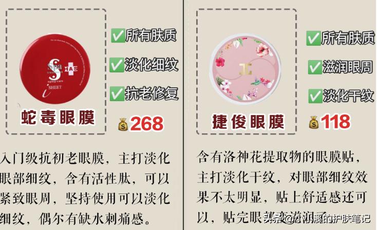 网红眼霜眼膜最全测评,抖音爆款眼膜强烈推荐